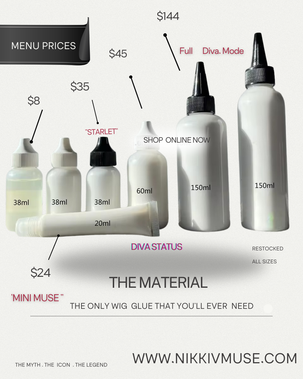 Icon waterproof lace adhesive